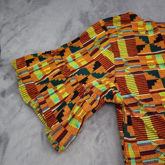 Lapogee Dress Womens 2X Orange Casual Half Bell Sleeve A-Line Scarf Set - Picture 8 of 16